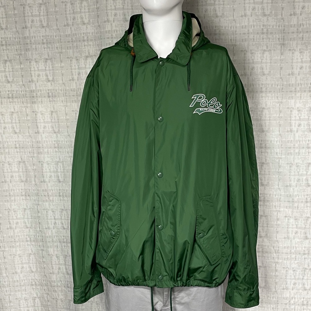 SOLD NWT XL Polo Ralph Lauren Light Weight Jacket Coat Hooded Green - Picture 2 of 12